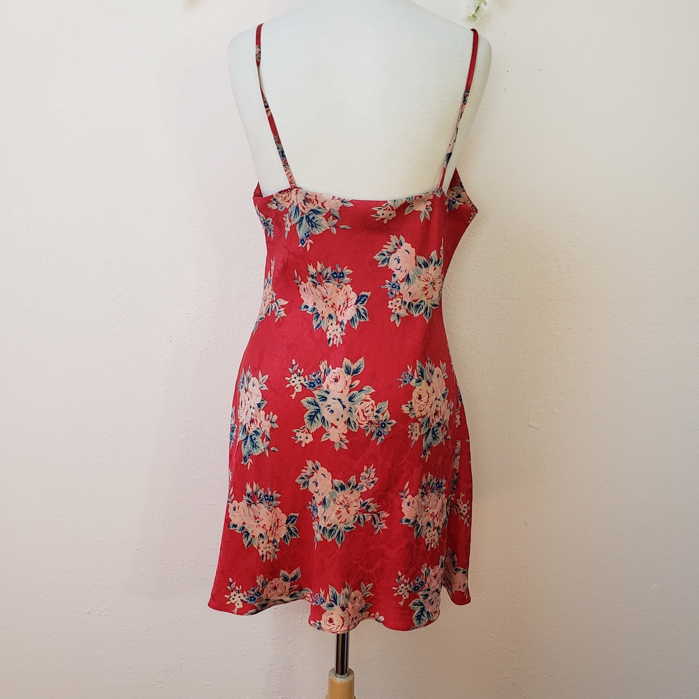 Floral Red Kimono Dress - Picture 3 of 8